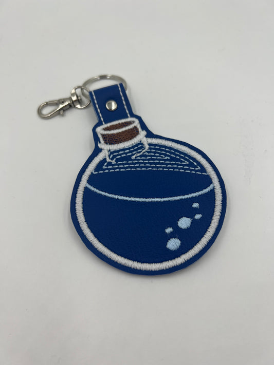 Blue Potion Bottle Keychain
