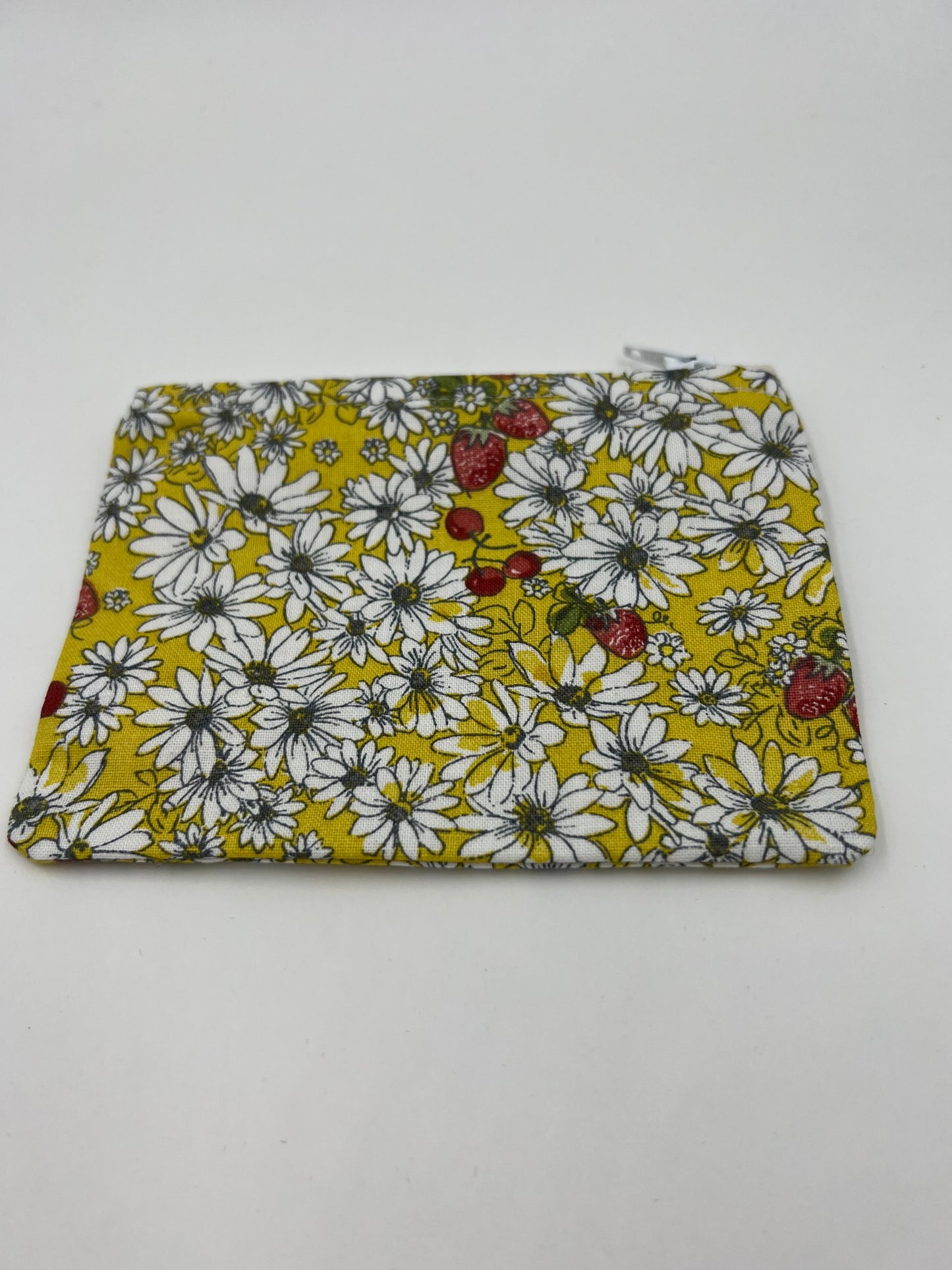 Yellow & White Flower Flat Zip Bag (Old Style)