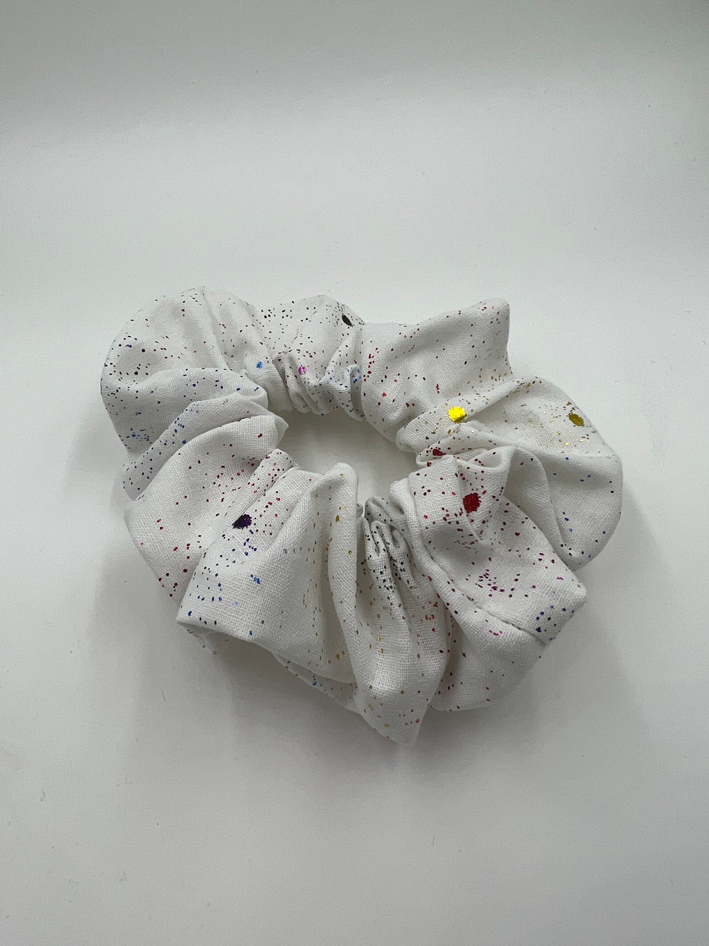 Rainbow Confetti Scrunchie