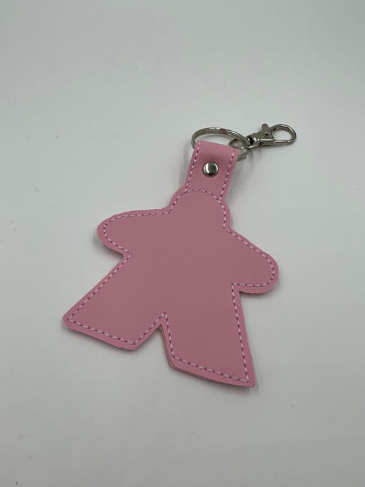 Pink Meeple Keychain