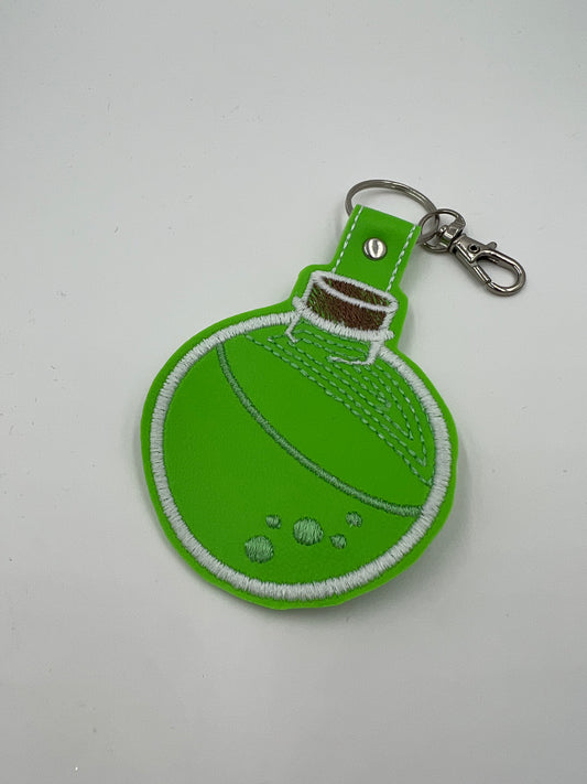 Green Potion Bottle Keychain