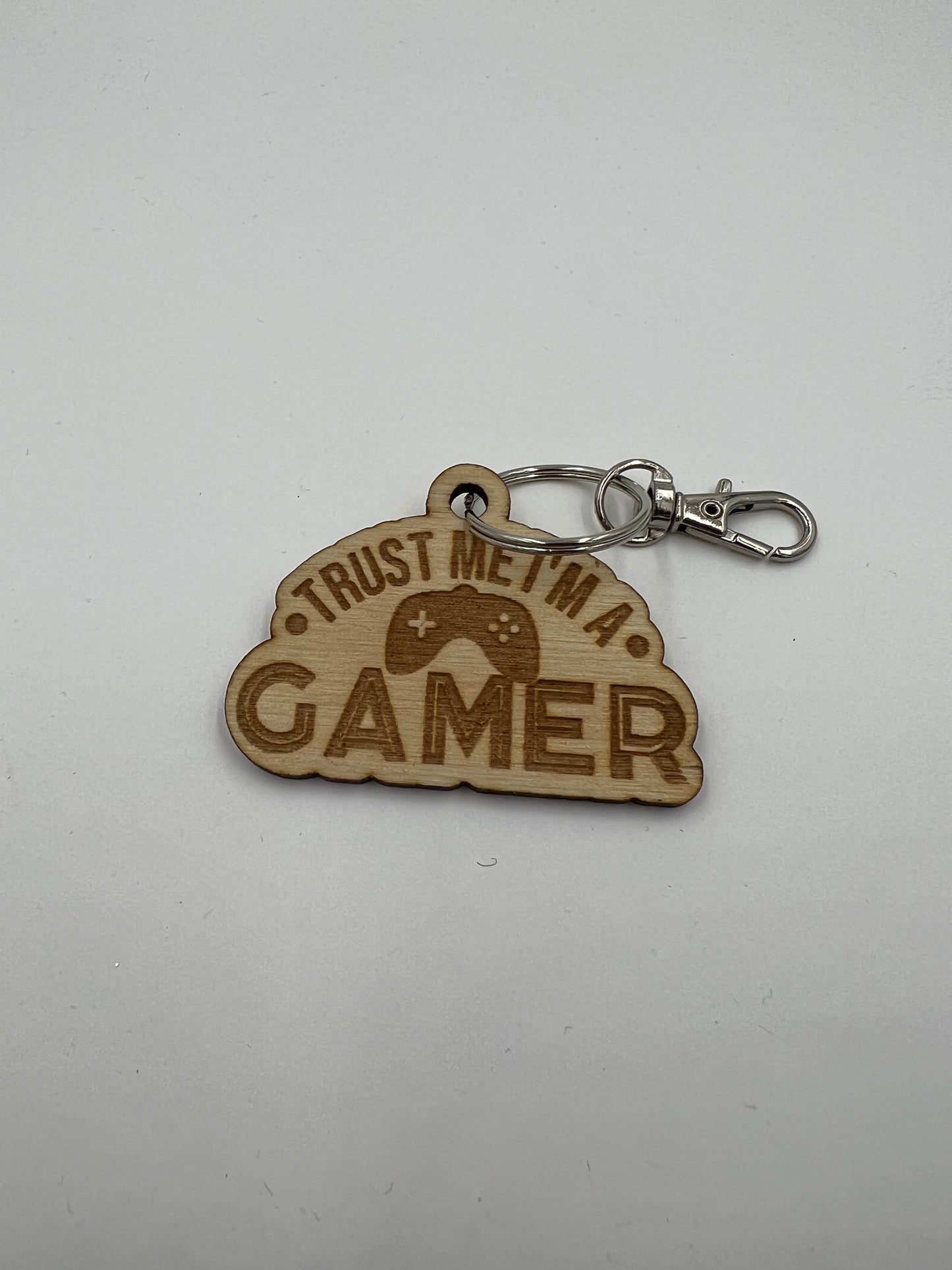 Trust Me I’m A Gamer Pine Keychain
