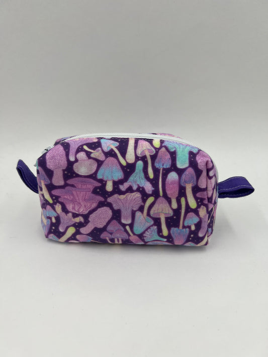 Purple Pastel Mushroom Square Zip Bag