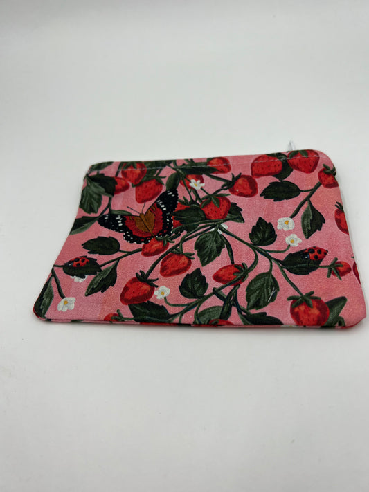 Strawberry Butterfly Flat Zip Bag (Old Style)