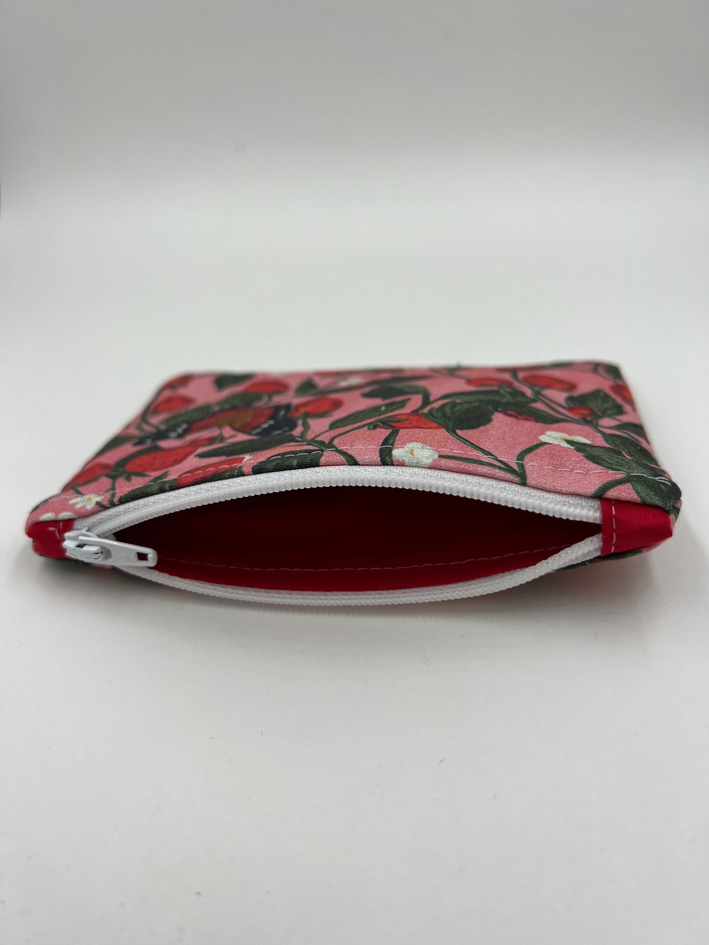 Strawberry Butterfly Flat Zip Bag (Old Style)