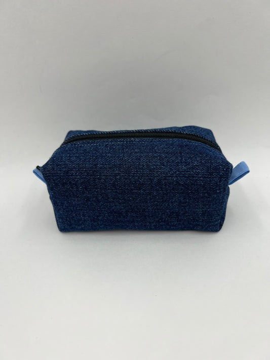 Blue Jean Square Zip Bag