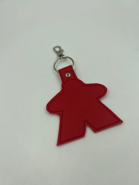 Red Meeple Keychain