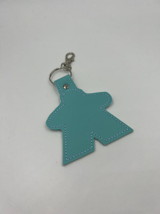 Light Blue Meeple Keychain