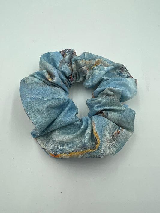 Blue Marble Scrunchie