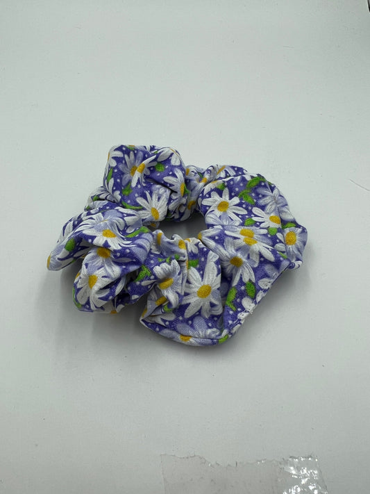 Purple Floral Scrunchie