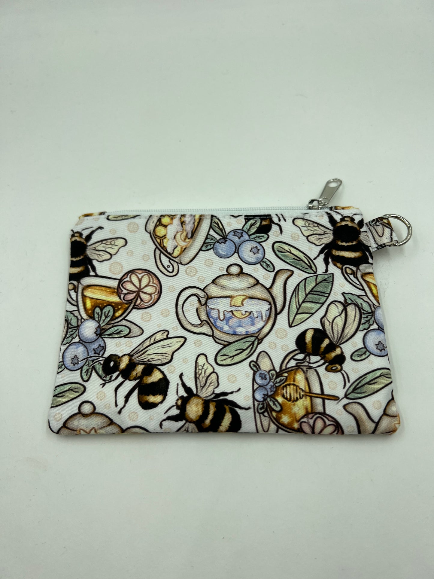 Bees & Tea Flat Zip Bag