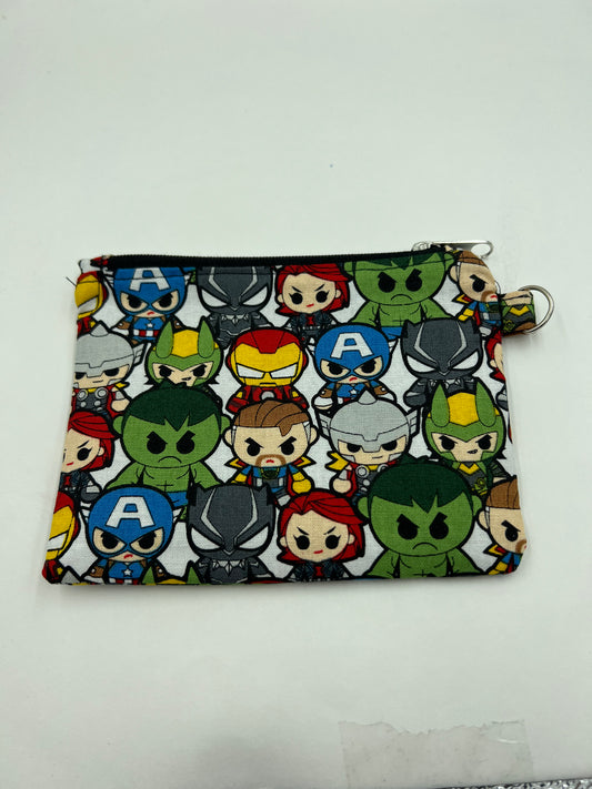 Chibi Avenger Flat Zip Bag