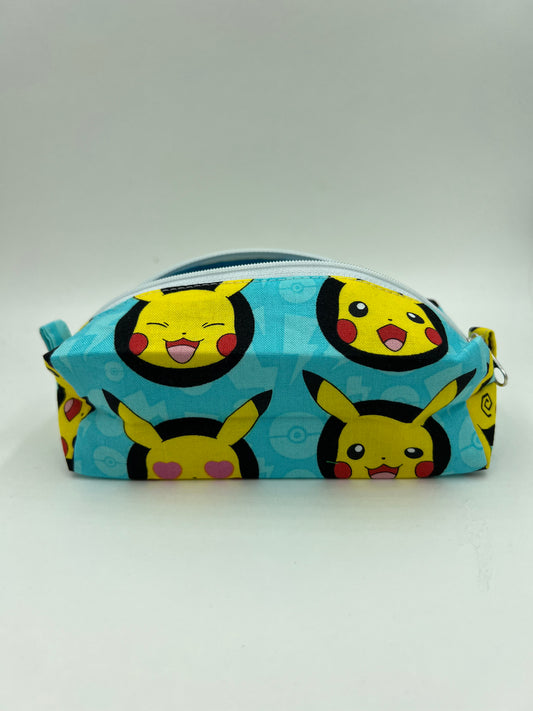 Yellow Mouse Faces Small Square Zip Bag