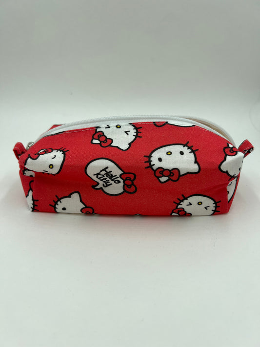 Red Kitty Small Square Zip Bag