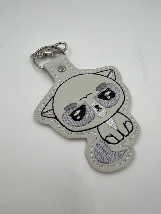 Angry Kitty Vinyl Keychain