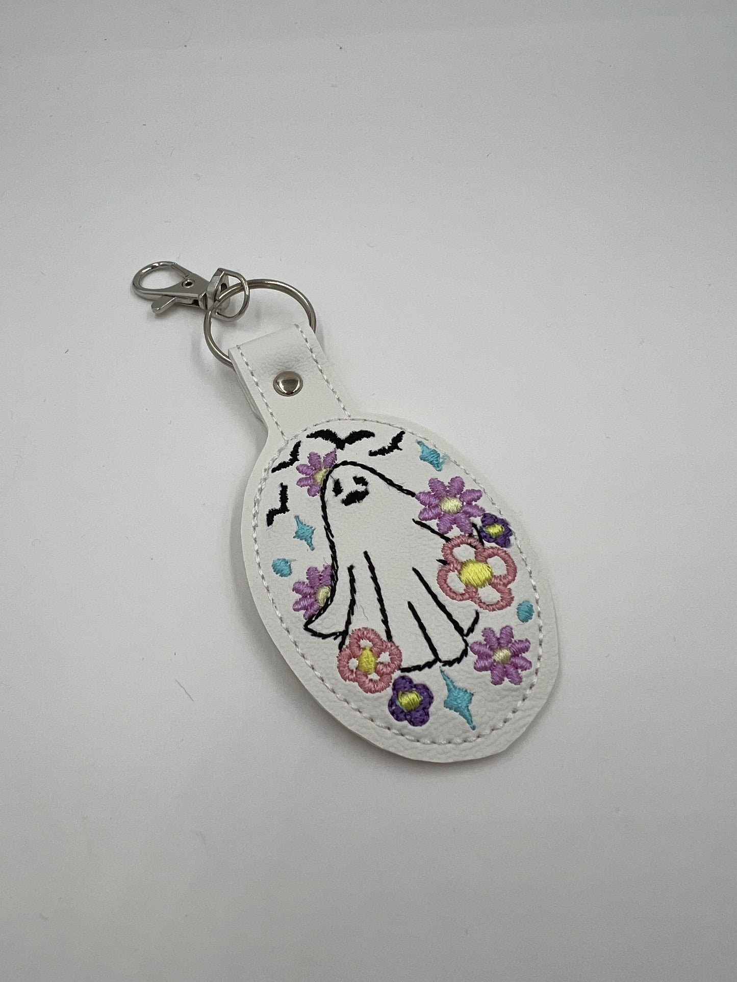 Floral Ghost Keychain