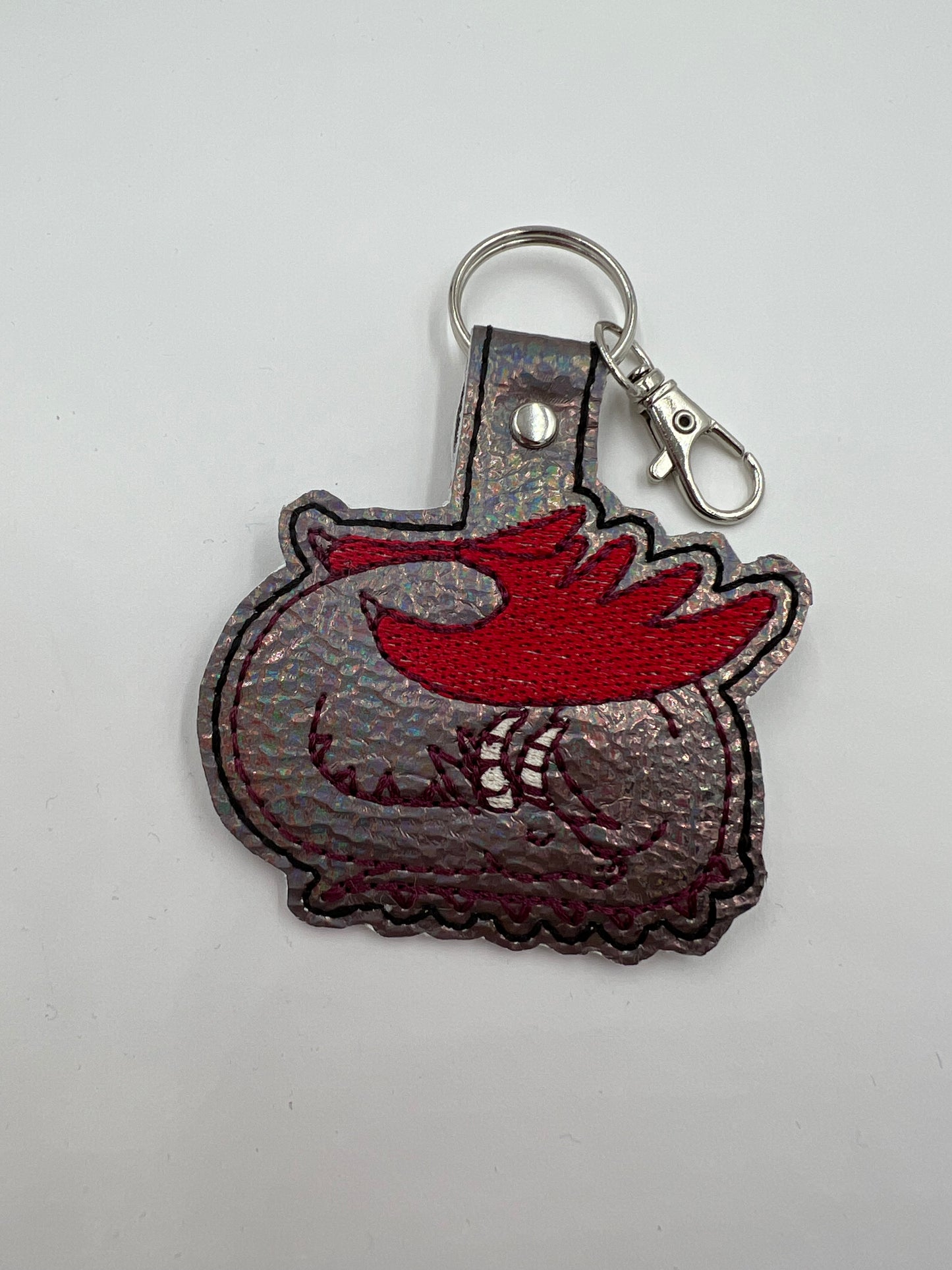 Sleeping Red Dragon Keychain