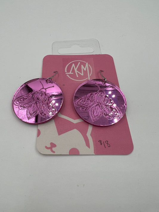 Pink Moth 2 Earrings