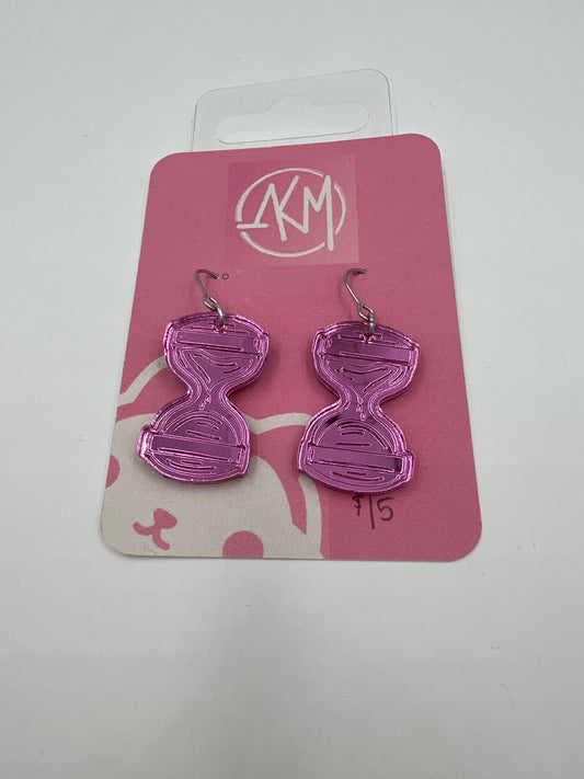 Pink Hourglass Earrings