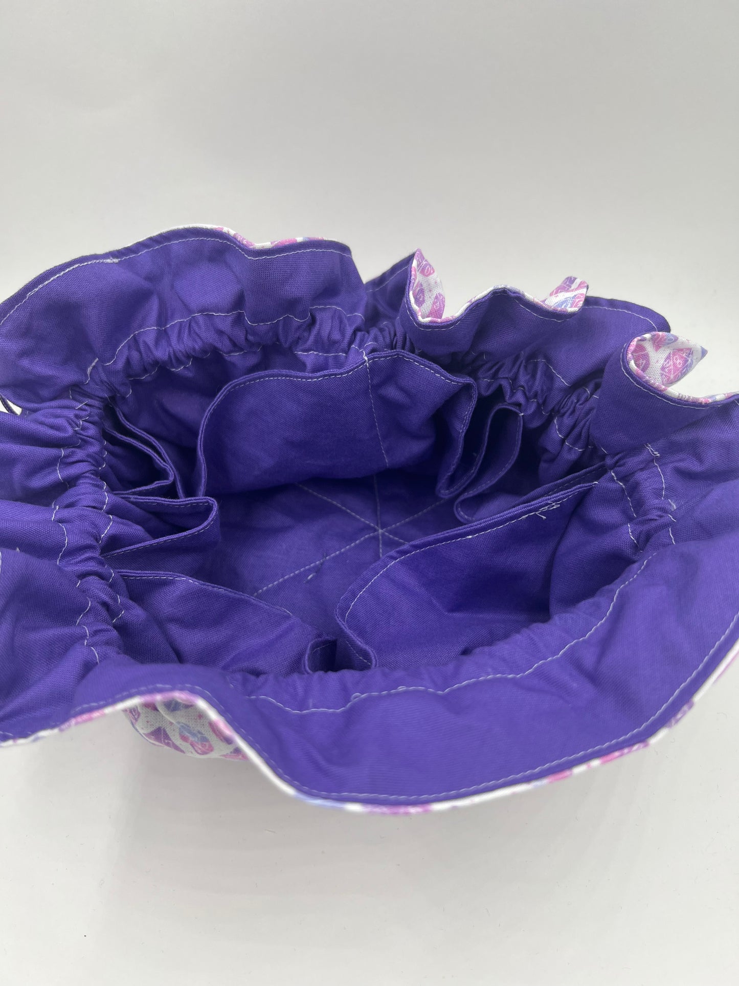 Purple Pastel Dice Large Bag