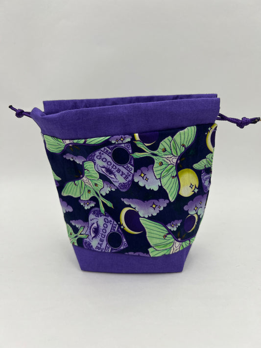 Green & Purple Moth Small Bag