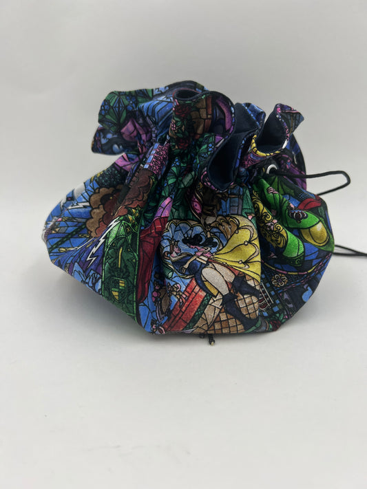 Stained Glass Beauty and The Beast Large Bag