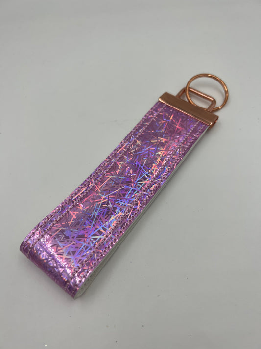 Hot Pink Tinsel Wristlet