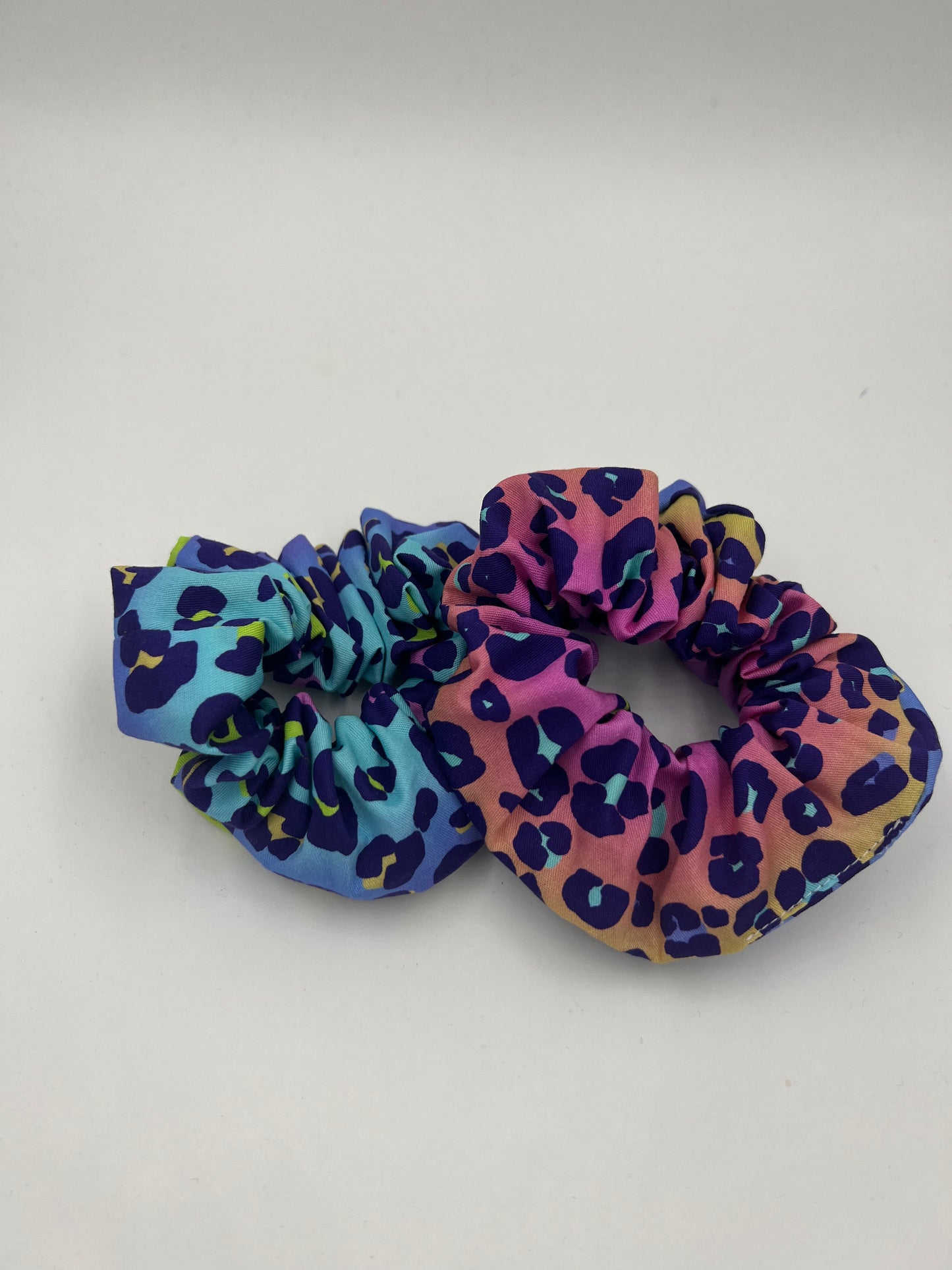 Rainbow Leopard Scrunchie