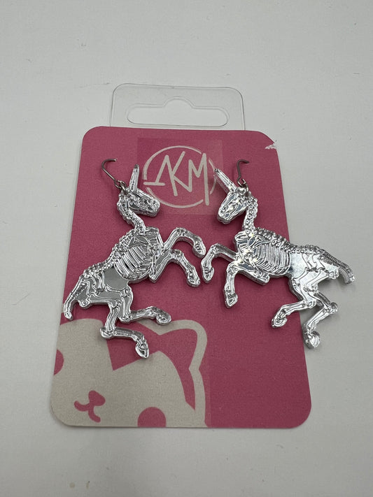 Silver Unicorn Earrings