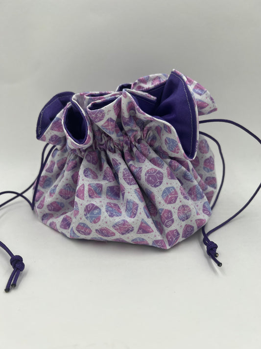 Purple Pastel Dice Large Bag