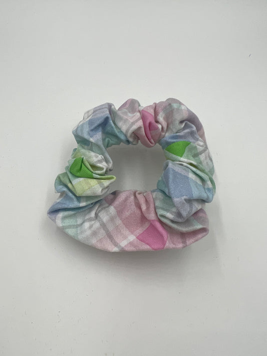 Pastel Plaid Scrunchie