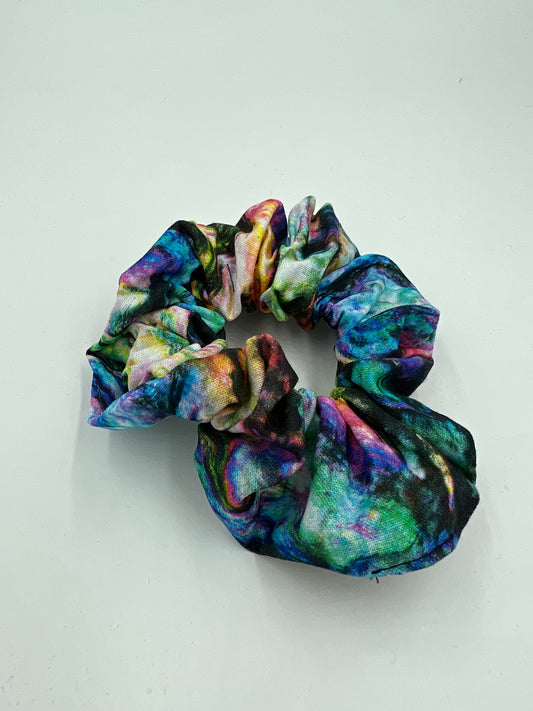 Rainbow Marble Scrunchie